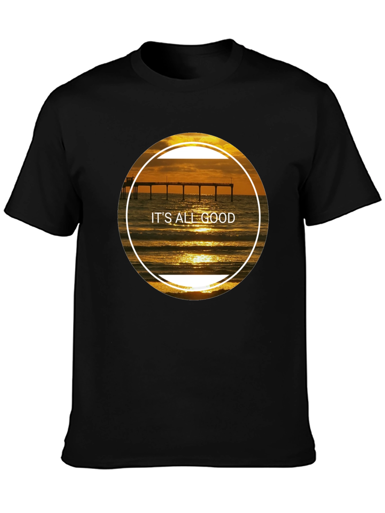 Its All Good Sunset Beach Pier T-Shirt