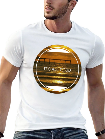 Its All Good Sunset Beach Pier T-Shirt