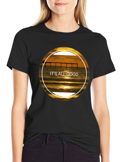 Its All Good Sunset Beach Pier T-Shirt