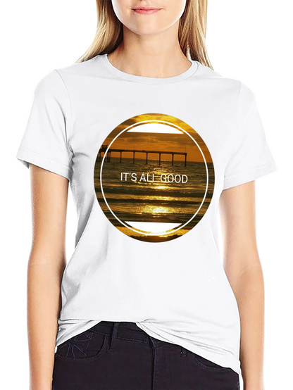 Its All Good Sunset Beach Pier T-Shirt