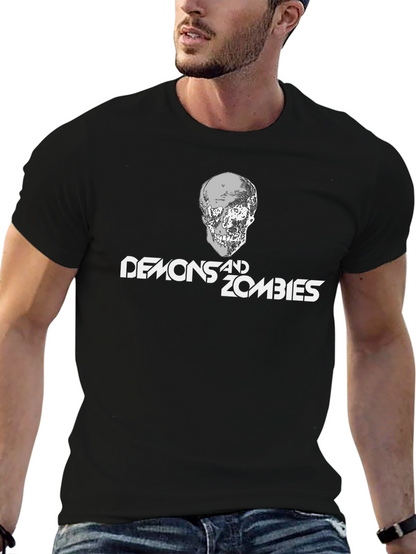 Demons and Zombies Graphic Tee - Black