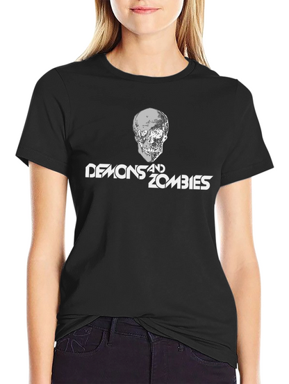 Demons and Zombies Graphic Tee - Black