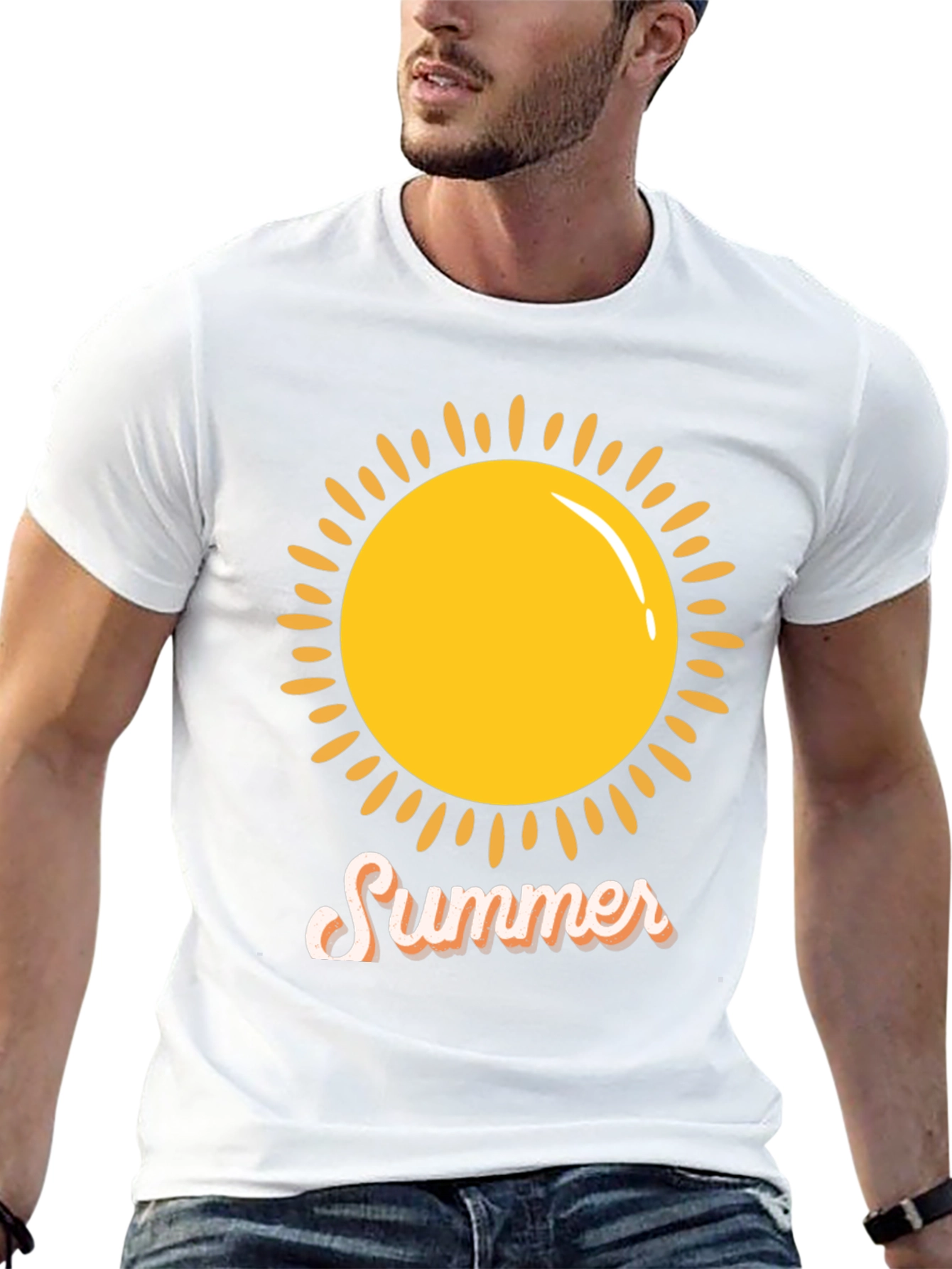 Summer Sun Graphic Tee -  Black Casual Shirt