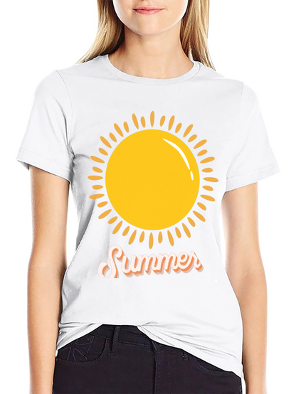 Summer Sun Graphic Tee -  Black Casual Shirt