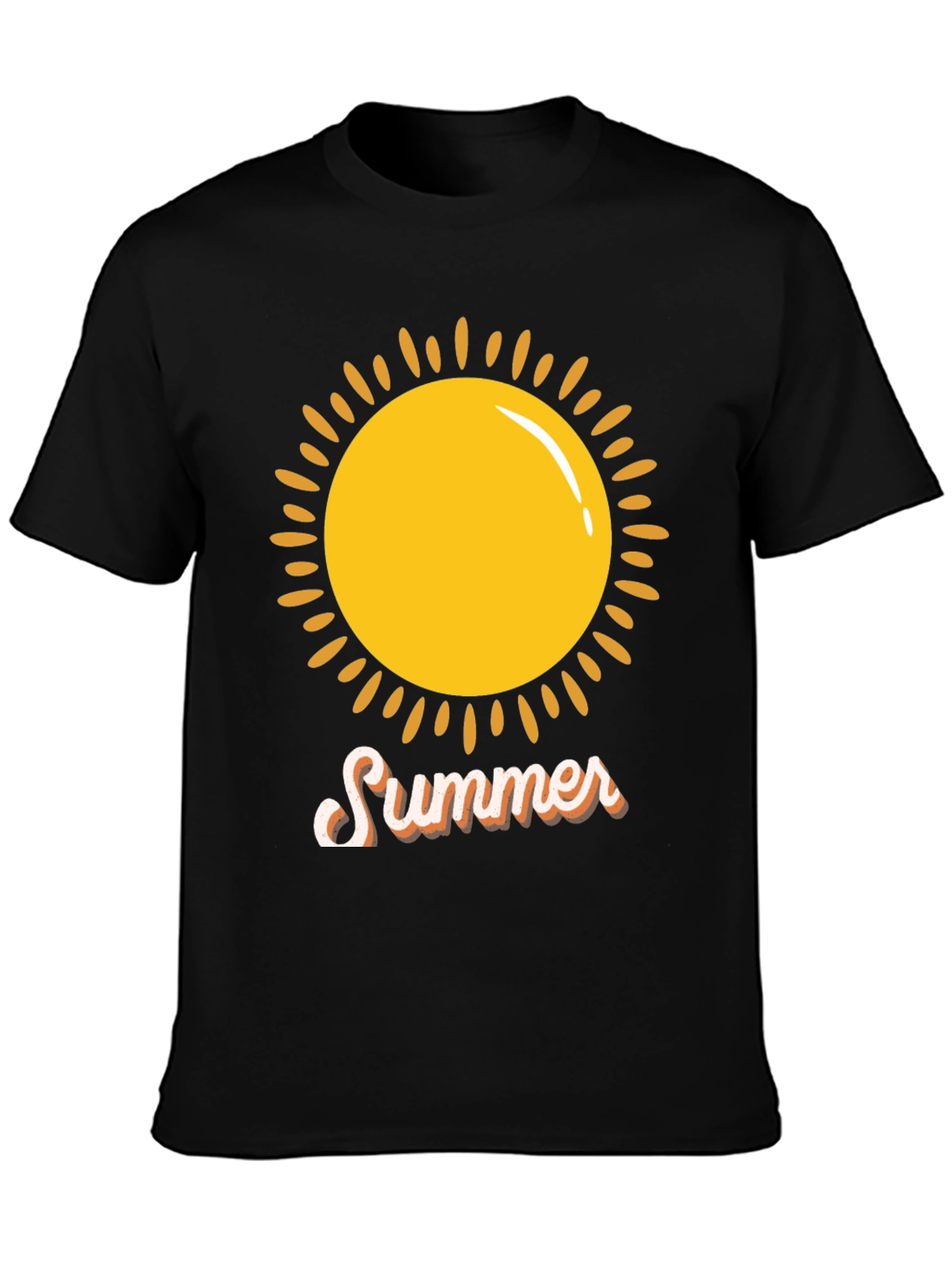 Summer Sun Graphic Tee -  Black Casual Shirt