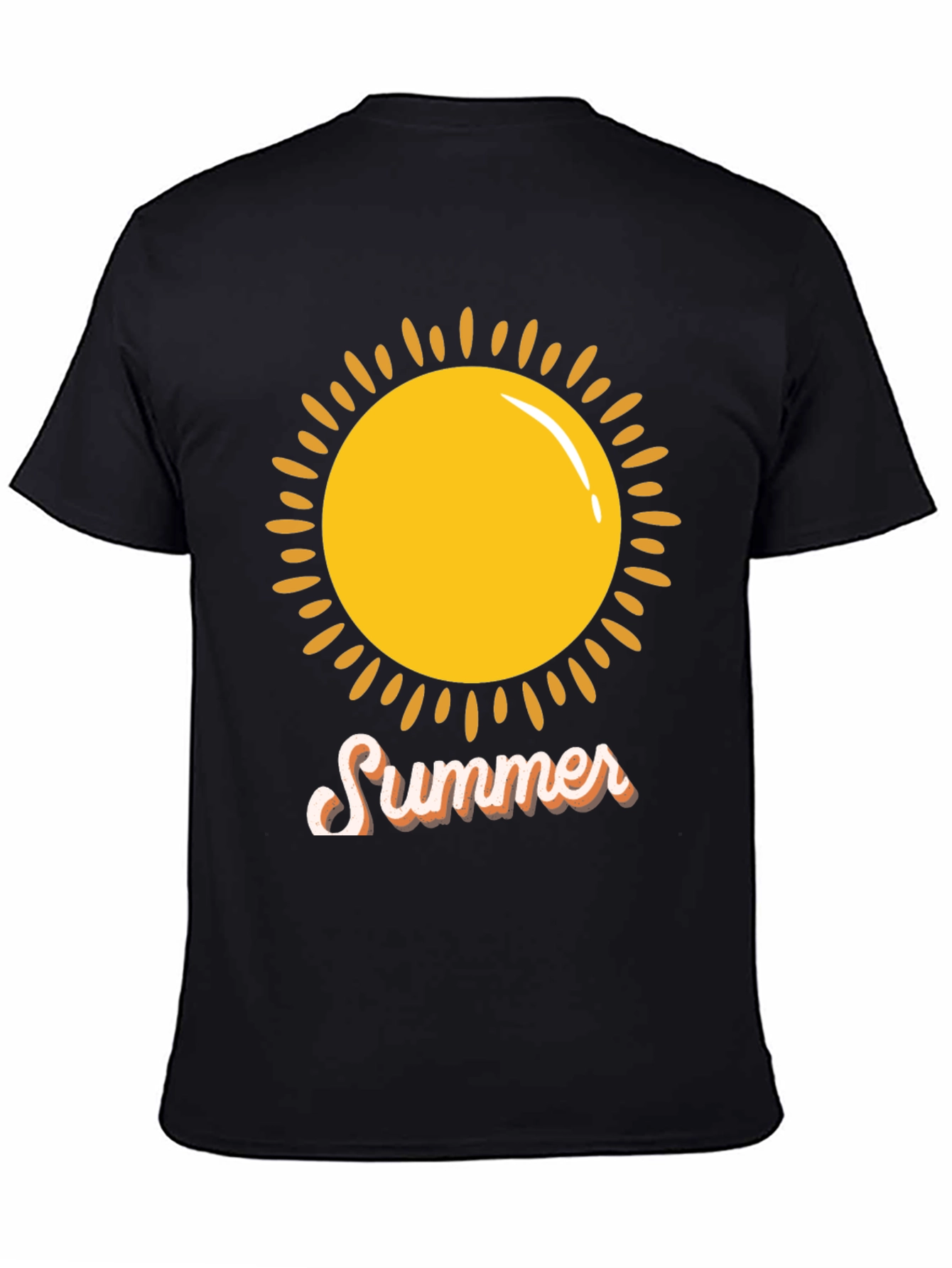 Summer Sun Graphic Tee -  Black Casual Shirt