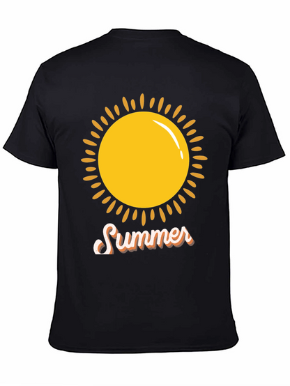 Summer Sun Graphic Tee -  Black Casual Shirt