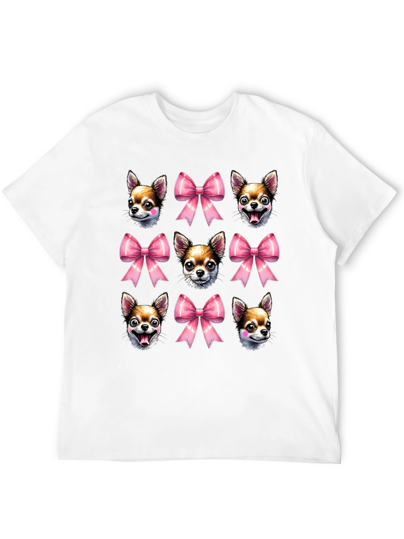 Dog & Bow Print T-Shirt
