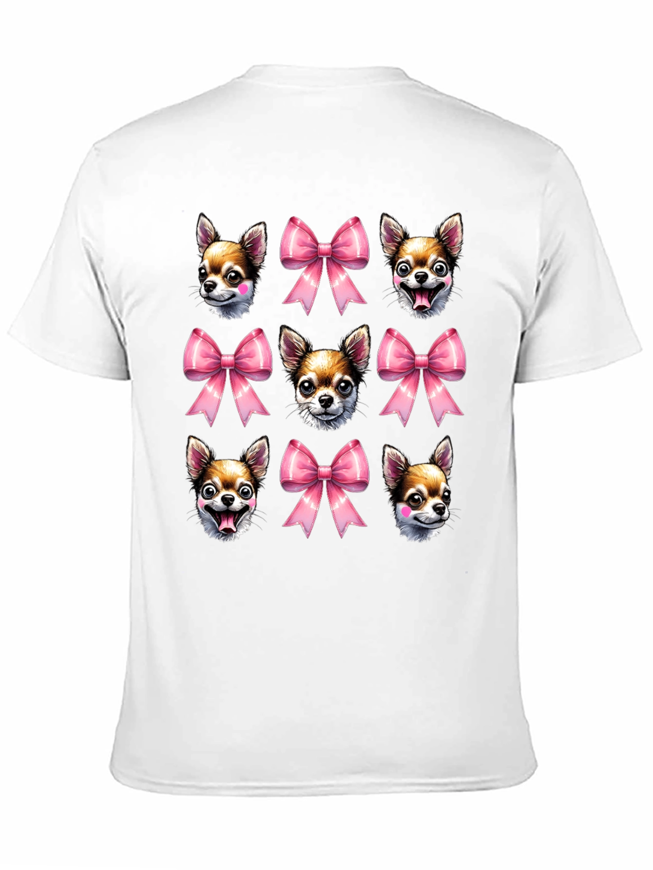 Dog & Bow Print T-Shirt