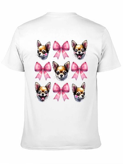 Dog & Bow Print T-Shirt