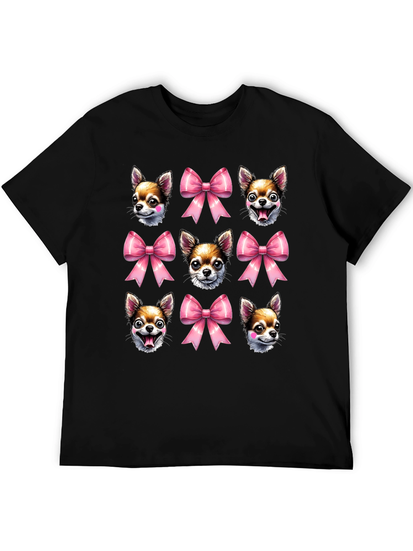 Dog & Bow Print T-Shirt