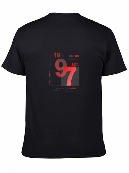 Stylish Black Graphic T-Shirt - 1997 Street Wear