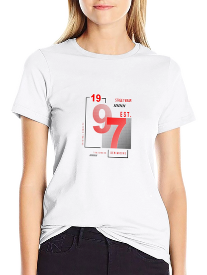 Stylish Black Graphic T-Shirt - 1997 Street Wear