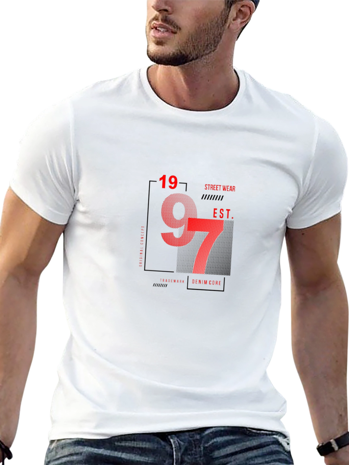 Stylish Black Graphic T-Shirt - 1997 Street Wear