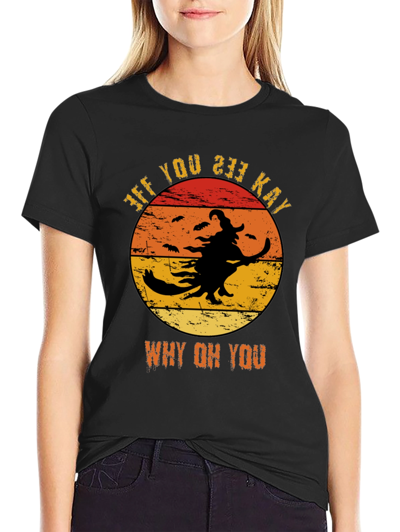Funny Halloween Witch T-Shirt - Why Oh You!