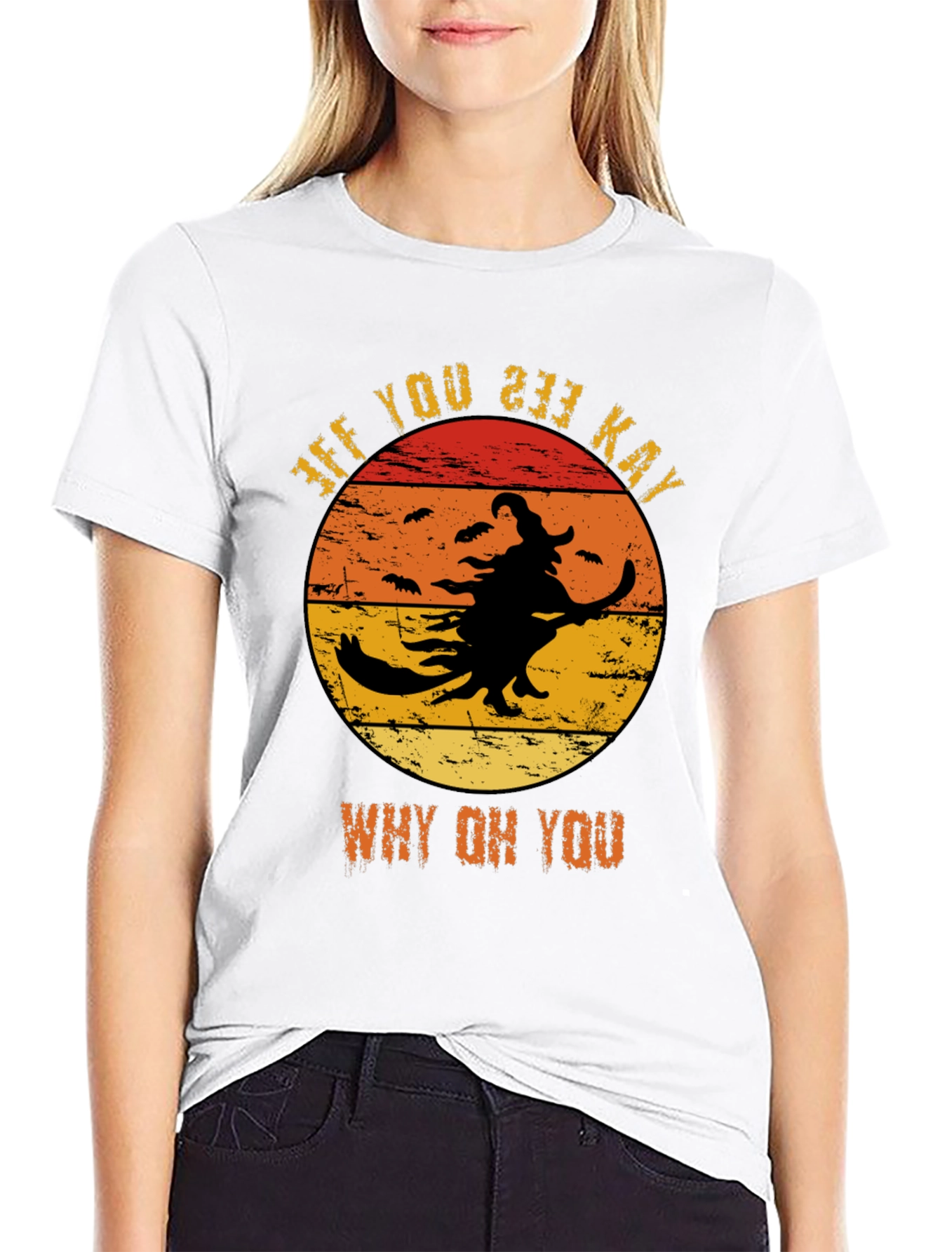 Funny Halloween Witch T-Shirt - Why Oh You!