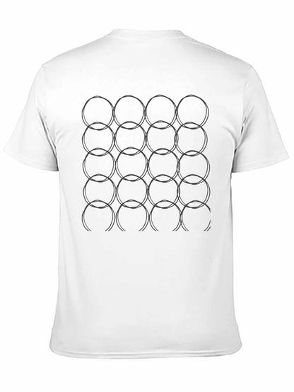 Abstract Circle Pattern Black T-Shirt