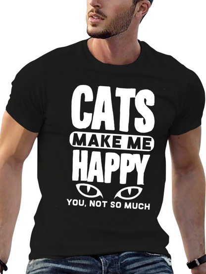 Cats Make Me Happy Tee
