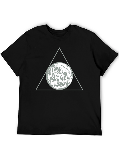 Triangle Moon Graphic T-Shirt - Modern Design