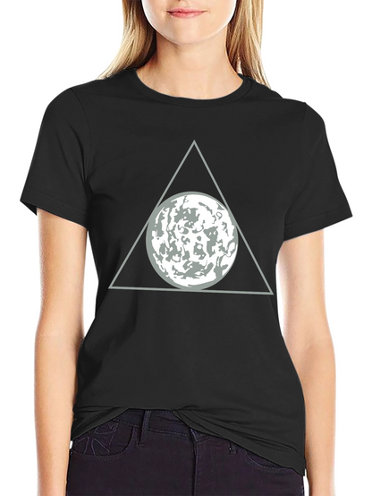 Triangle Moon Graphic T-Shirt - Modern Design