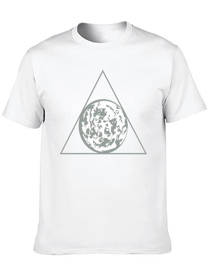 Triangle Moon Graphic T-Shirt - Modern Design