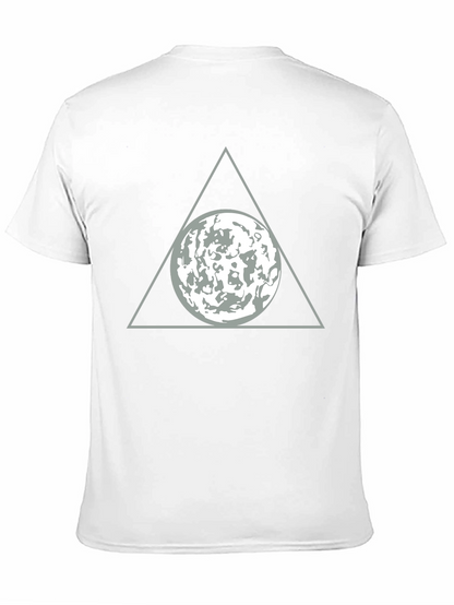 Triangle Moon Graphic T-Shirt - Modern Design