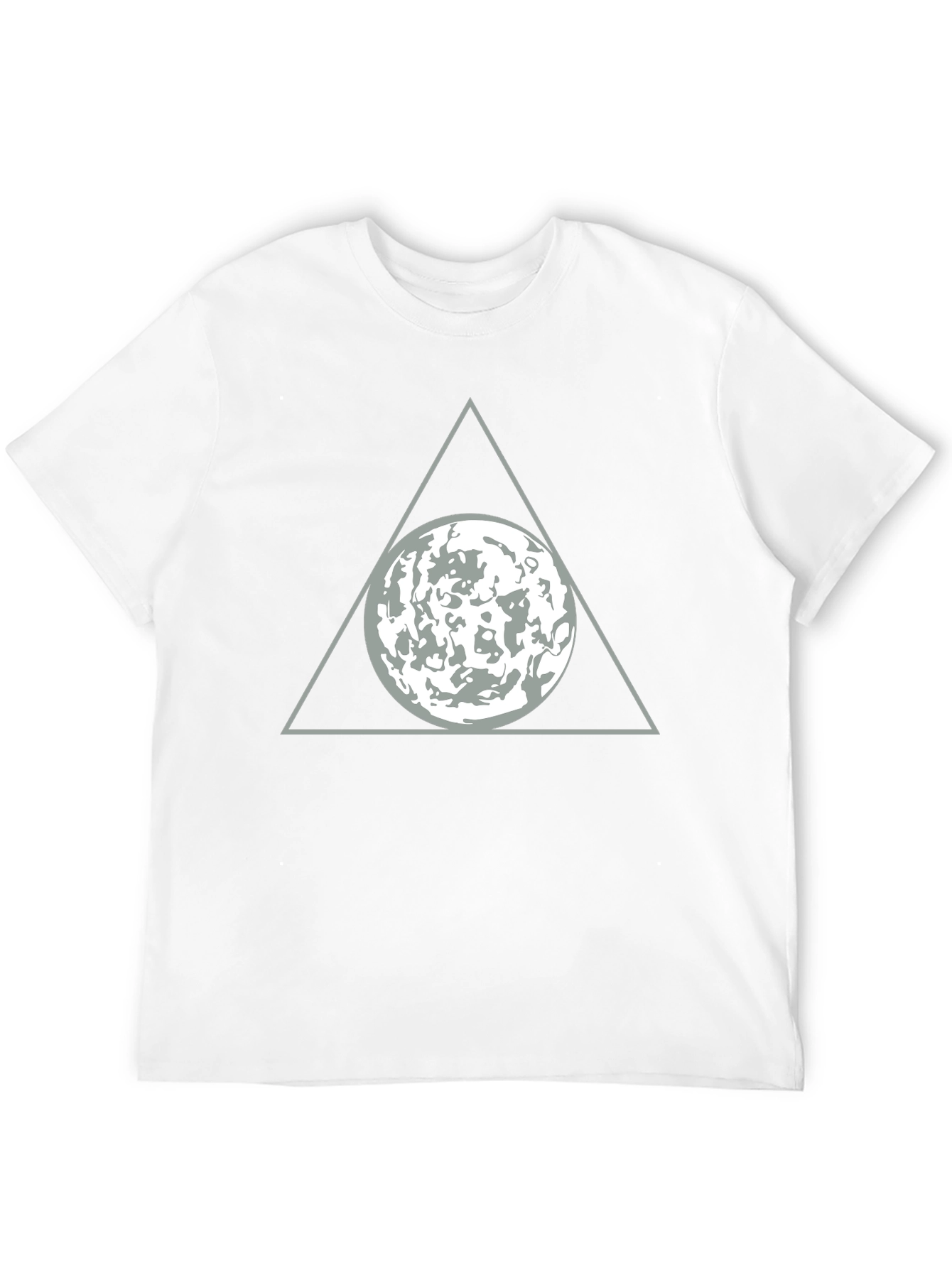 Triangle Moon Graphic T-Shirt - Modern Design