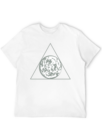 Triangle Moon Graphic T-Shirt - Modern Design