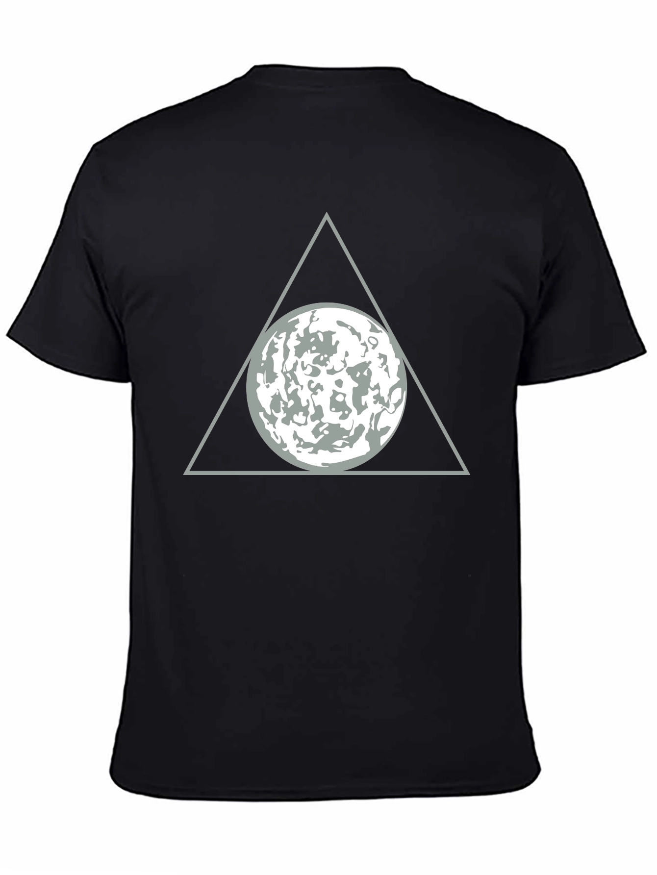 Triangle Moon Graphic T-Shirt - Modern Design