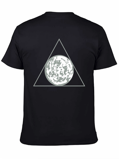 Triangle Moon Graphic T-Shirt - Modern Design