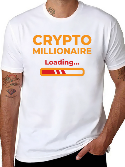 Crypto Millionaire Loading T-Shirt - Black Stylish and Trendy!