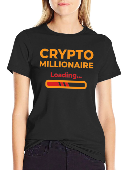 Crypto Millionaire Loading T-Shirt - Black Stylish and Trendy!