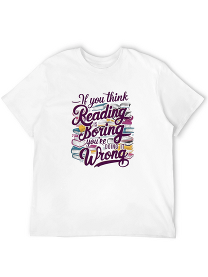 Reading is Not Boring Black T-Shirt