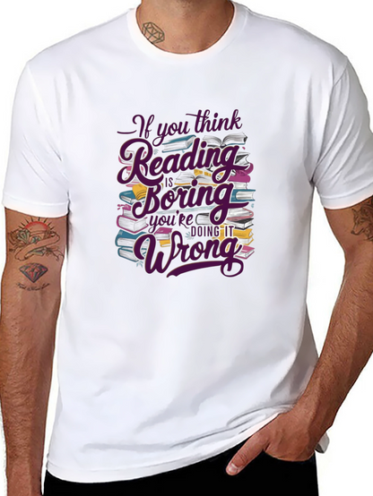 Reading is Not Boring Black T-Shirt