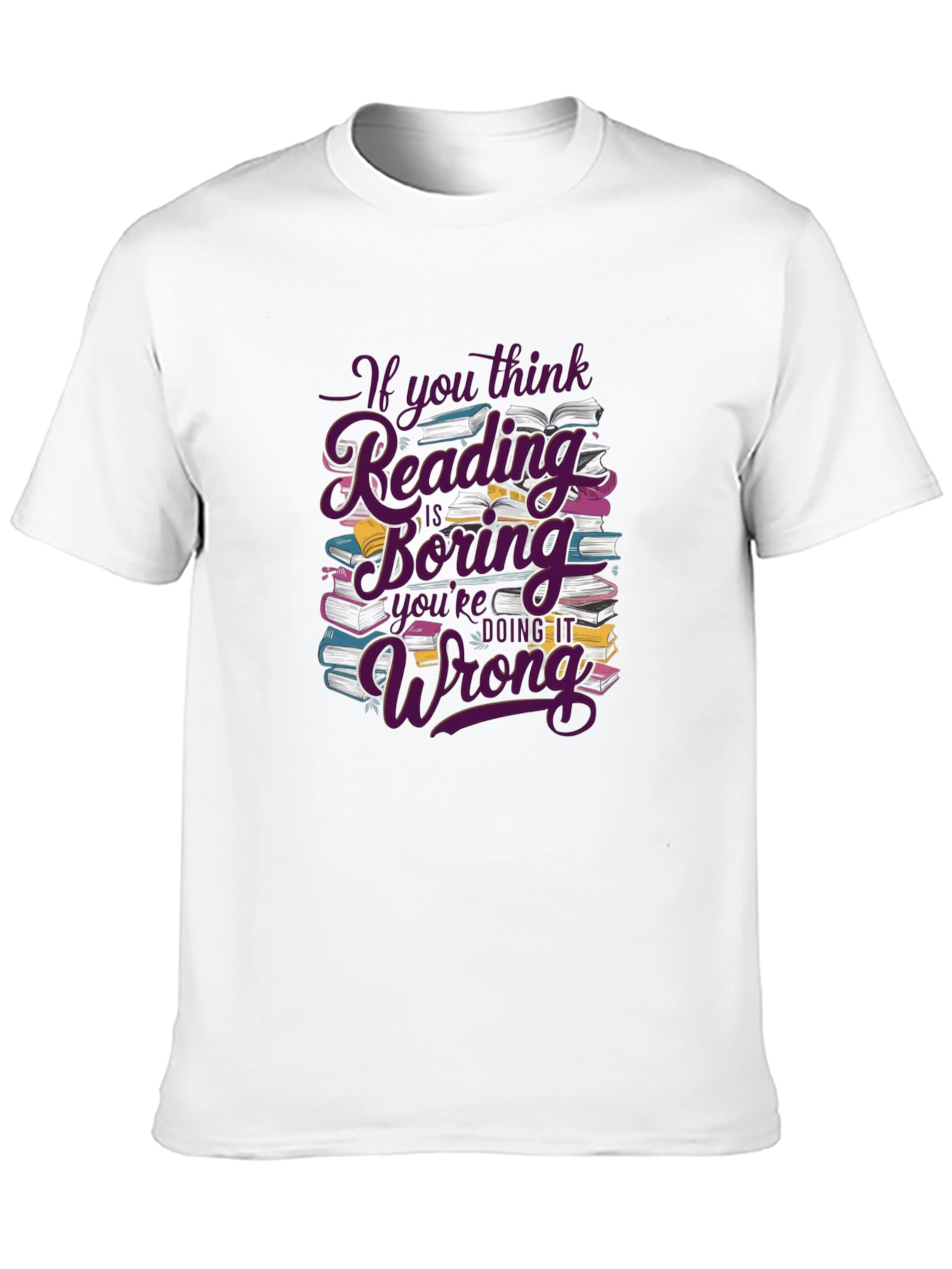 Reading is Not Boring Black T-Shirt