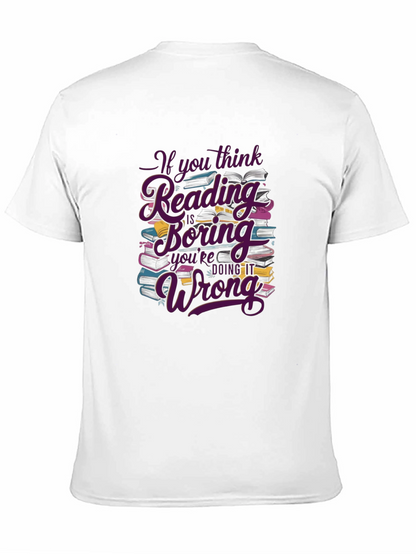 Reading is Not Boring Black T-Shirt