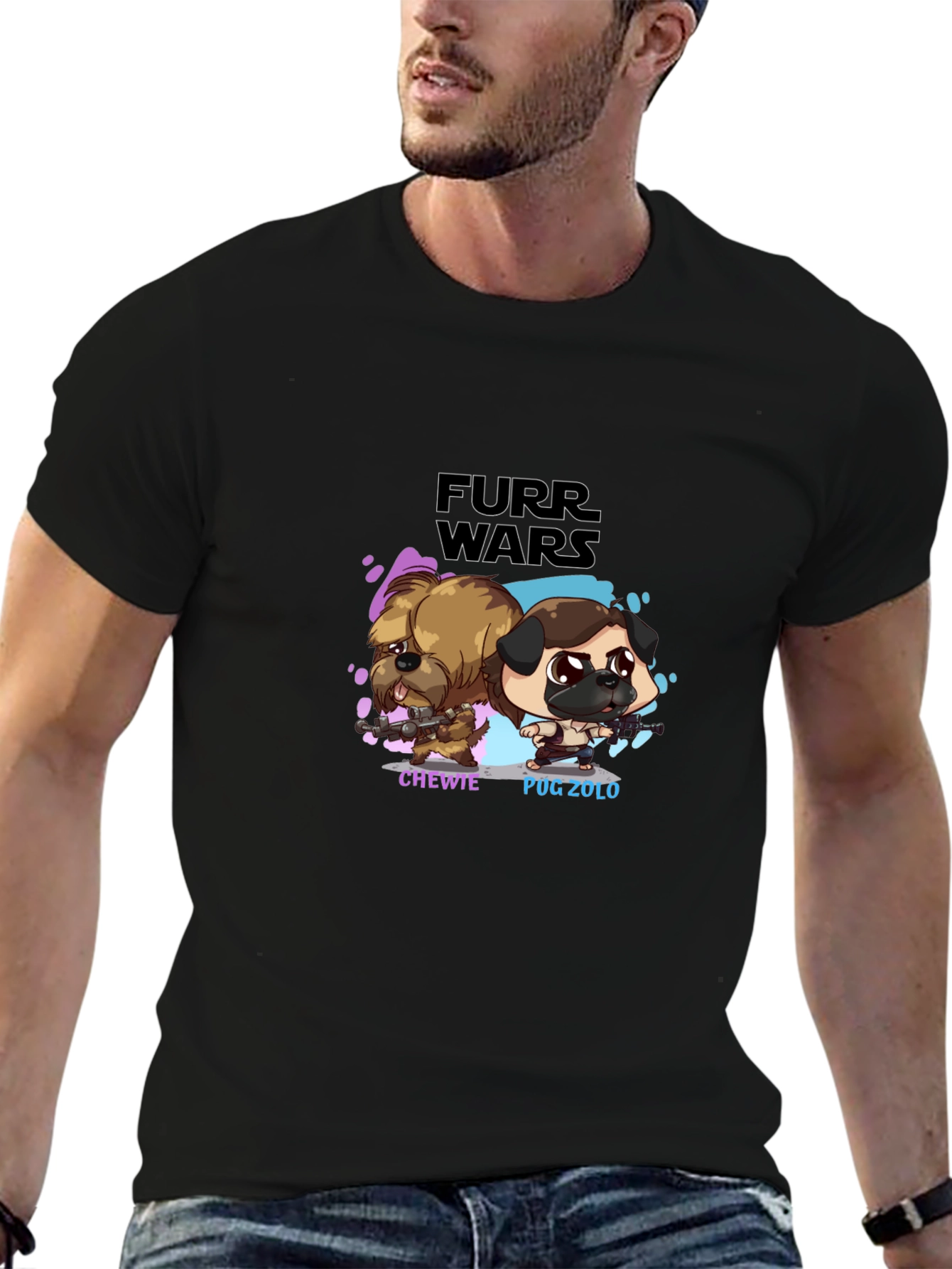 Furr Wars Black T-Shirt