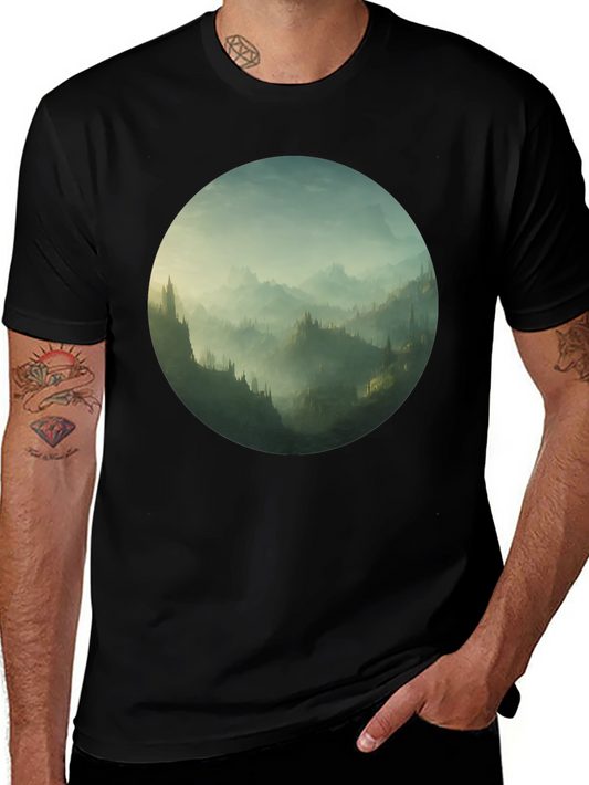 Mystic Mountain Vista Black T-Shirt