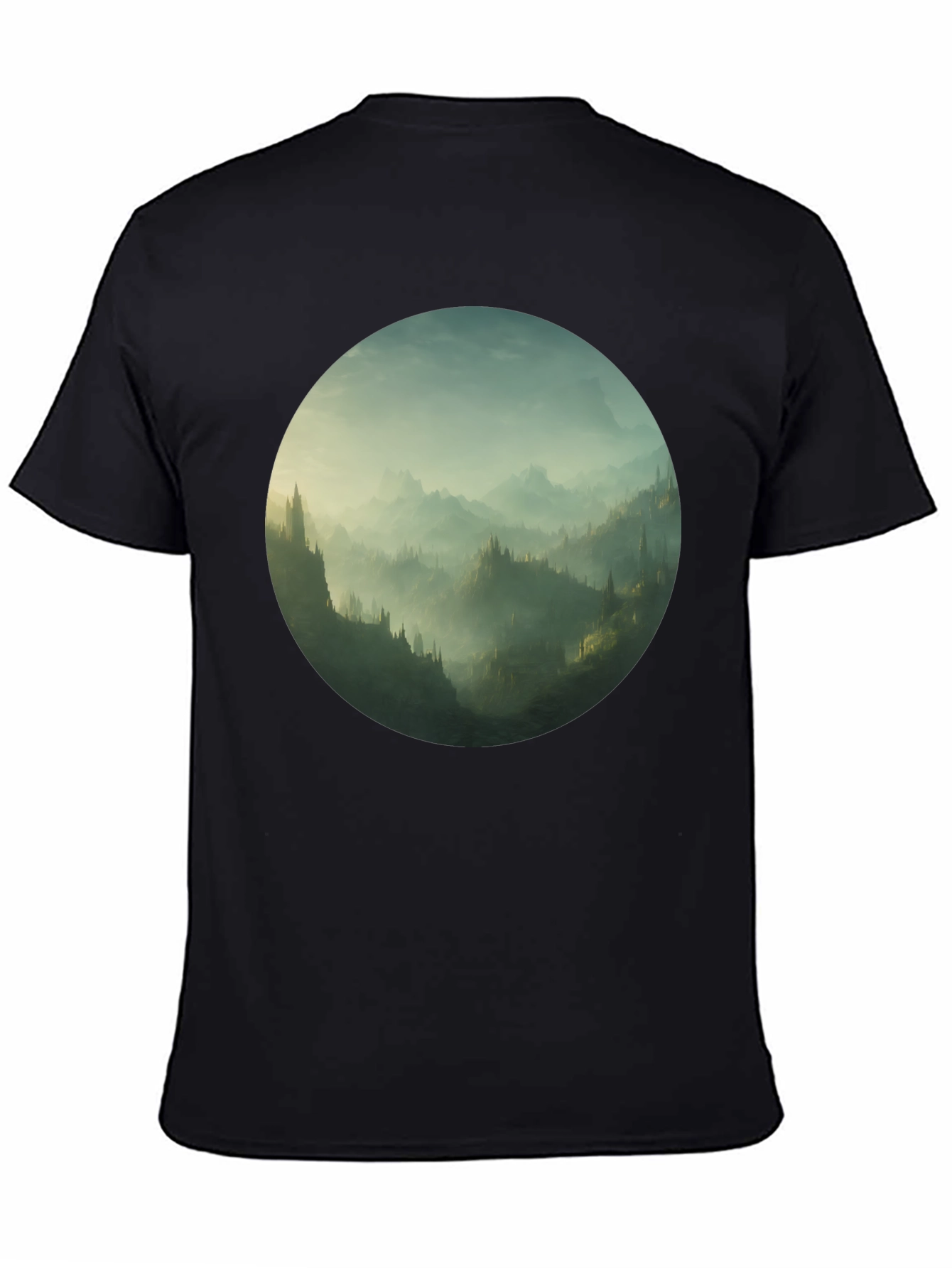 Mystic Mountain Vista Black T-Shirt