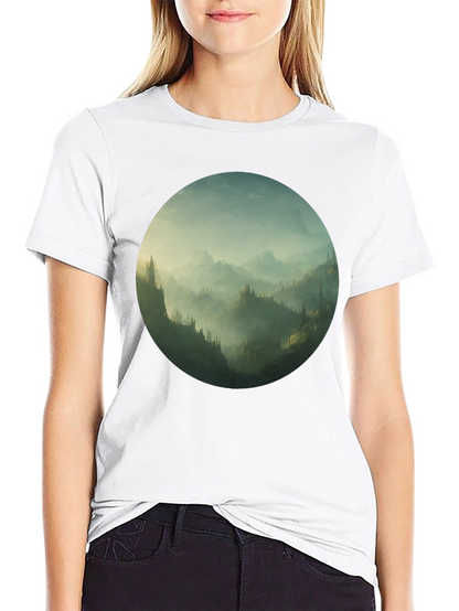 Mystic Mountain Vista Black T-Shirt