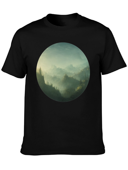 Mystic Mountain Vista Black T-Shirt