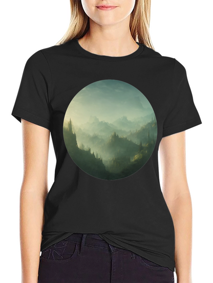 Mystic Mountain Vista Black T-Shirt