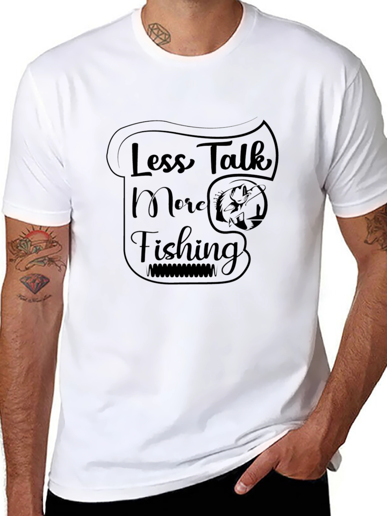 Less Talk More Fishing Graphic Tee