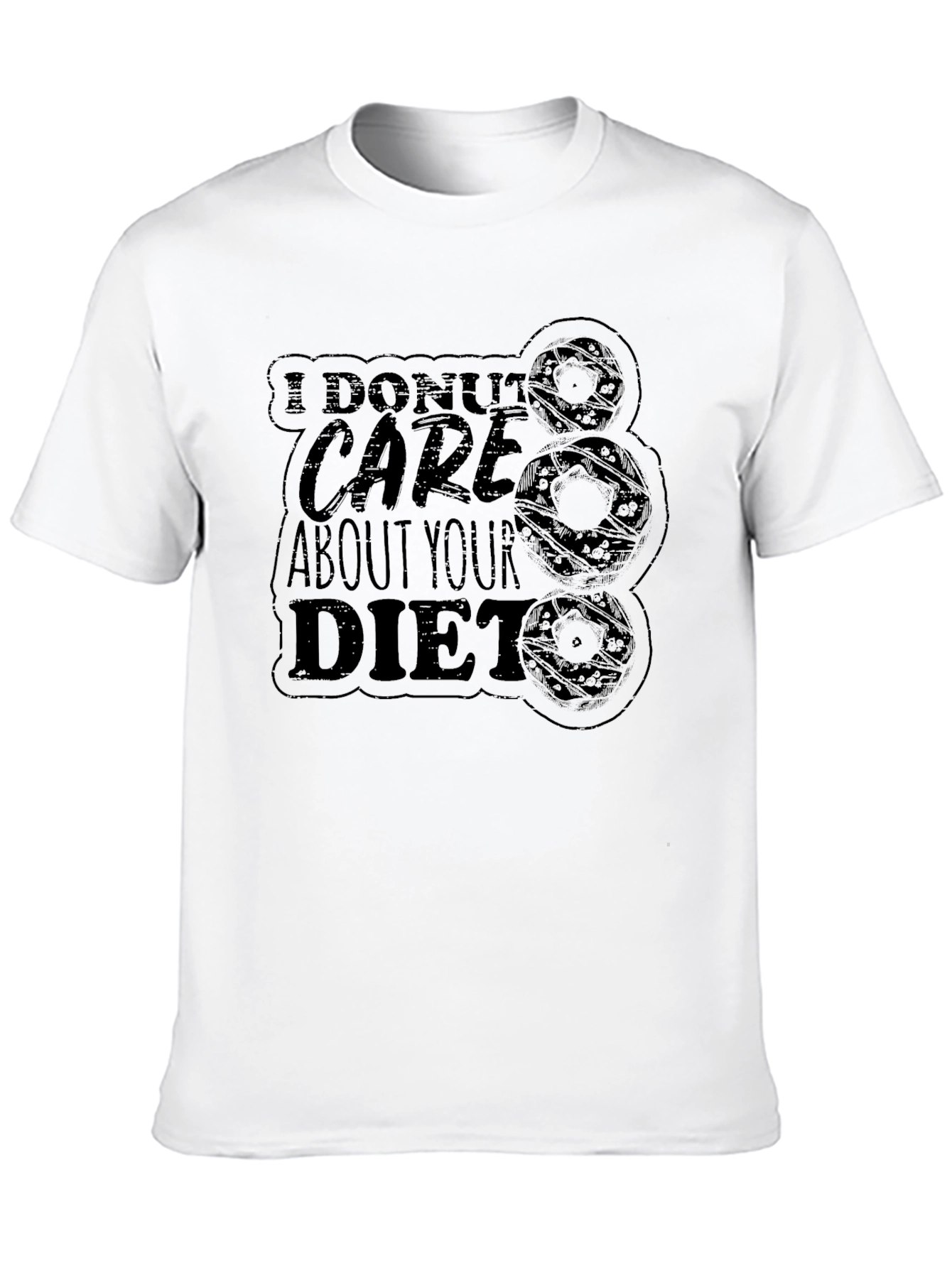 I Donut Care About Your Diet Black Graphic Tee