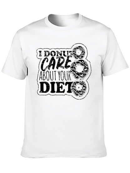 I Donut Care About Your Diet Black Graphic Tee