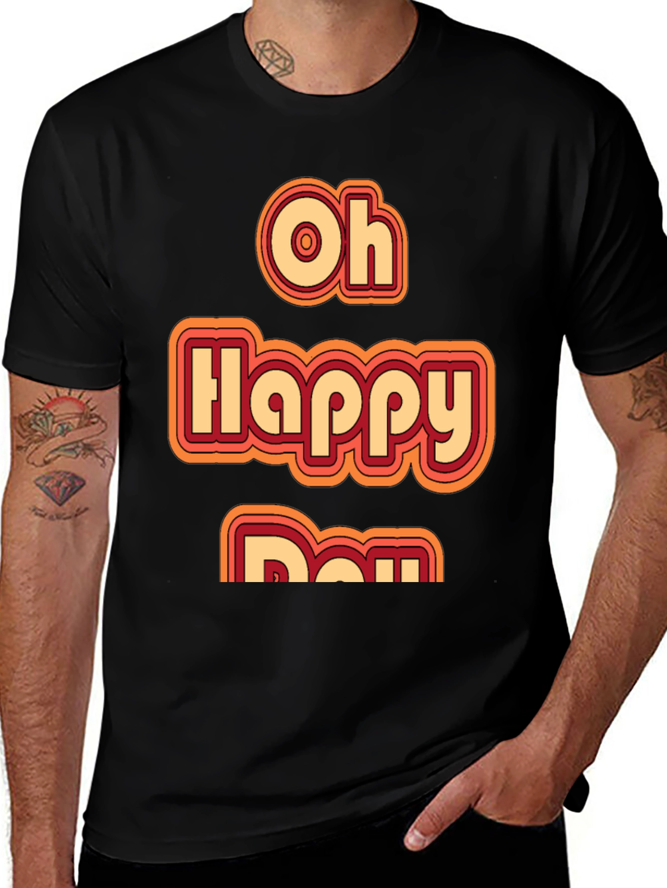 Oh Happy Day Retro Style Graphic Tee