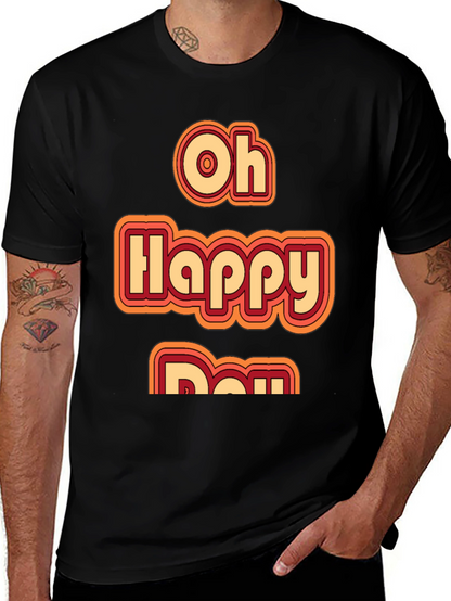 Oh Happy Day Retro Style Graphic Tee