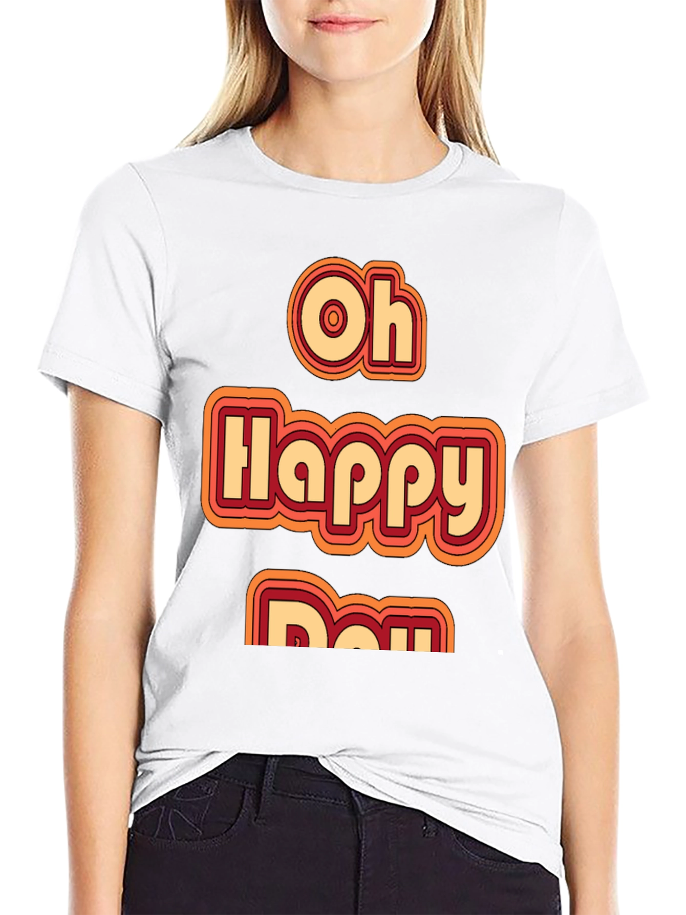 Oh Happy Day Retro Style Graphic Tee