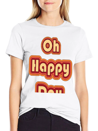 Oh Happy Day Retro Style Graphic Tee