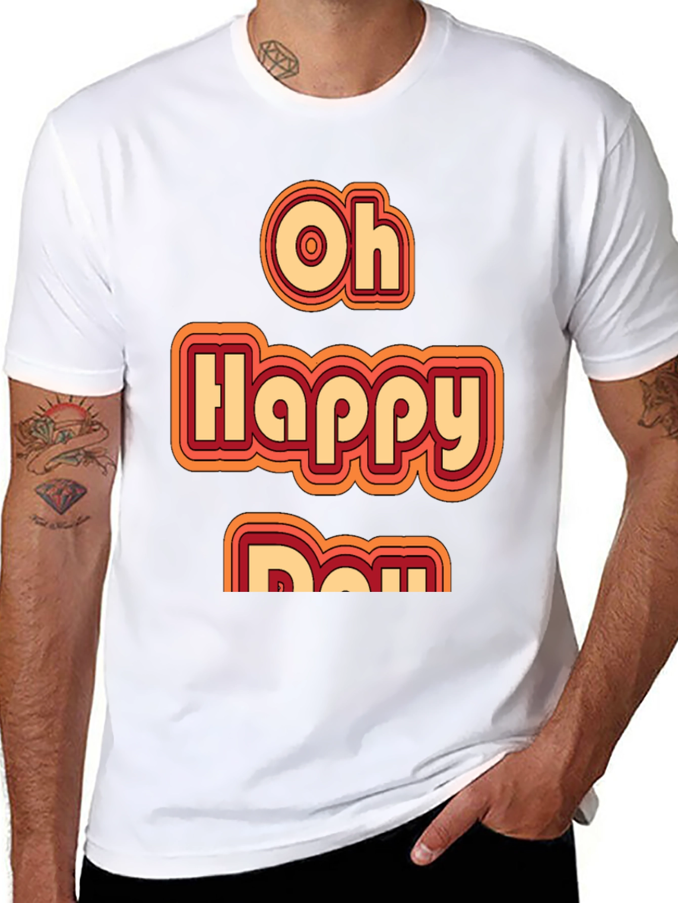 Oh Happy Day Retro Style Graphic Tee